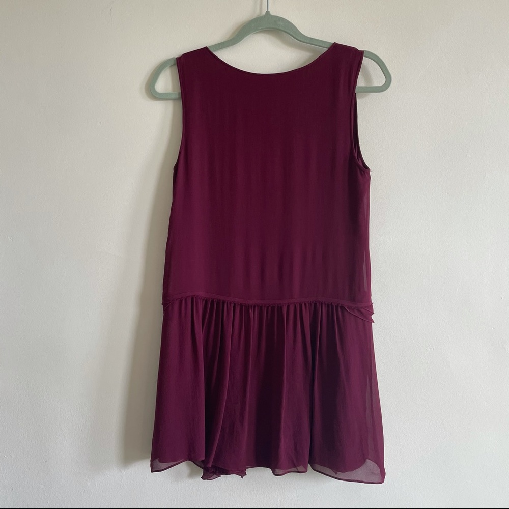 Theory 100% Silk, Lined Raspberry Tunic/Mini-Dress - image 5